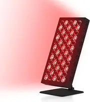 Red Light Lamp Panel, 60LEDs Near Infrared Light Lamp with Timer Function, 50W Red LED Light with Adjustable Angle & Brightness for Home/Office Use