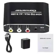 1080P HDMI to RCA Converter Adapter AV/CVSB L/R Video Box Support NTSC PAL