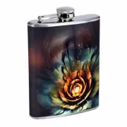 Hybris Energy Flowers Em1 Flask 8oz Stainless Steel Hip Drinking Whiskey