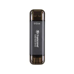 創見 ESD310C 256G 512G 1TB 2TB 行動固態硬碟 USB3.1 Type-C 台灣公司貨 [黑色]