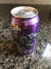 Transformers Crush Grape Megatron 12oz Empty Can soda pop Bottom Opened