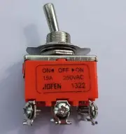 10pcs DPTT ON/OFF/ON Industrial Toggle Switches 1322 Double pole Triple Throw