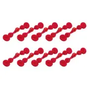 10 Pairs Faux Pearl Chinese Closure Buttons (Wine Red)