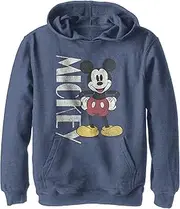 boys Disney Mickey and Friends Mickey Vintage Stance Hoodie Kids Athletic, Navy Blue Heather, X-Large US, Navy Blue Heather, X-Large