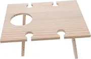 Outdoor Folding Wooden Wine Table Compact Picnic Rack for Beach Snacks Wine Parties Lightweight Portable Serving Desk for Outdoor Events
