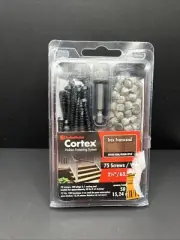 CORTEX FASTENMASTER 75 PC 2 1/2" TRANSCEND DECKING SCREWS SPICED RUM W/PLUGS