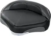 Boat Seats, 8cm Thick Stand Up Lean Boats Seat Chair Floor Chairs Marine Seating Fishing Outdoor Accessories, All Weather Conditions with Swivel Base and Stainless Steel Screw Black