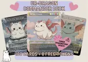 FOIL Ur-Dragon Tribal MTG Precon Commander EDH Deck + 8 Free Tokens Full Art