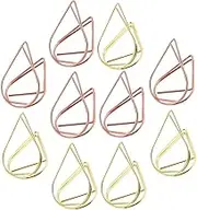 10pcs Water Drop Shaped Memo Clips Metal Card Holders for Wedding Name Place Cards Menu Stands and Table Decorations Mix