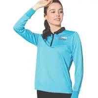 在飛比找momo購物網優惠-【KAWASAKI】女版吸濕排汗長POLO衫(海藍)