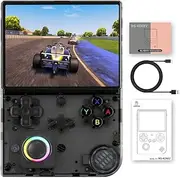 RG40XX V Handheld Game Console, Built-in 128G & 10000+ Games，with RGB Colorful Joystick Lighting, 4.0-inch IPS Screen Ultra-Narrow Frame Arcade Support Bluetooth 5g WiFi Combat (Black, 64G+128G)