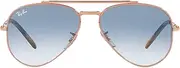 [Ray-Ban] NEW AVIATOR RB 3625 Pink Gold/Blue Shaded 55/14/135 unisex Sunglasses