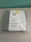 Burts Bees 100% Organic Cotton Jersey Knit Bassinet Fitted Sheets Gray White 2pk