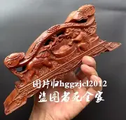 Natural Peach Wood Elephant Sword Display Rack Knife Dagger Blade Holder Stand