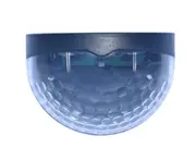 L66 2pc Solar Fence Half Circle Light Garden Balcony Wall Lamp Black Shell Color