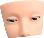 False Eyelash Mannequin Head Lash Mannequin Realistic Sturdy Flat Eyelash Mannequin Make up Training for Starter Exercise, Straight Eyelashes