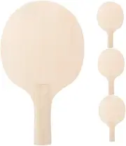 SHINEOFI Create Unique Rackets: 4pcs Wooden Paddle Blanks DIY Painting Paddles Unfinished Craft Rackets Ergonomic Design for Boys and Girls