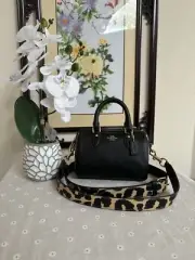 Coach Mini Rowan Crossbody Bag With Leopard Print