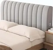 Velvet Bed Headboard Cover Double Single Bed Headboard Slipcover King Size Bed Head Cover Thicken Headboard Padded Protector Cover Washable for Bedroom Decoration(Color 4,120cm/47.2in)