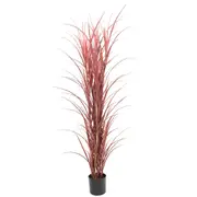Vibrant Burgundy Artificial Long Grass – 180cm, UV Protected