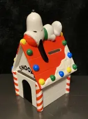 PEANUTS Snoopy On Doghouse w/Woodstock Coin Bank. Whitman’s Candies.
