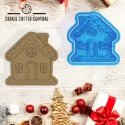 Gingerbread House Cookie Cutter and Embosser - 7.6cm x 7.5cm