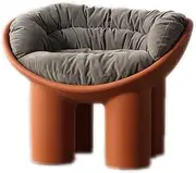 Bar Stool Backrest Lounge Chair Elephant Leg Stool Flannel Cushion Low Stool Shoe Stool Indoor and Outdoor Stools for Bedroom Stool for Home Living Room (Color : Brown red)