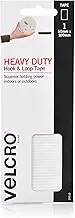 Velcro Heavy Duty Hook and Loop Tape, 100 mm Length x 50 mm Width, White