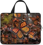 Laptop Case Sleeve Shockproof Computer Carrying Bag Monarch Butterflies Notebook Case Cover Laptop Bag Water Resistant Computer Cases Tablet Briefcase for Travel Business 12 Inch
