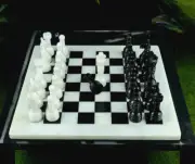Brand New Hand Crafted Marble/Onyx Chess Board Set/Father's day gift 38 cm