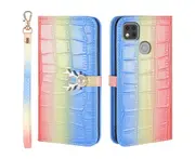 For Redmi 9C Cover Wallet - Blue