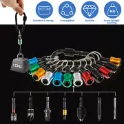 19Pcs 1/4 Inch Hex Shank Screwdriver Bit Holder Aluminum Alloy Bit Holder .l