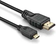 Micro HDMI to HDMI cable, AlyKets HDMI cable for Sony Alpha a6000 a6300 a6500 a5000 a5100 a77II a7IIK a99II a7 a68 & Cybershot Cyber-Shot DSC-HX400 HX400V DSC-HX80 DSC-RX10 DSC-RX100 DSC-WX220 DSC-WX3