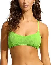 [Seafolly] Women's Bralette Bikini Top Swimsuit with Clip Back