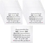100 Pcs Inspirational Gifts for Girls Women Travel Cheer Makeup Bag Bulk Loved Quotes Cosmetic Bags with Zipper Thank You Encouragement Birthday Gift Bag for Nurse Teacher Friend (You Are Braver)