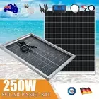 250W Bifacial Solar Panel Kit 12V Generator Camping Battery Charger Regulator AU