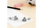 Trinity Zircon Pave Stud Earrings