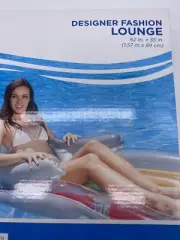 Designer Lounge Chair With Cup Holder Float Open Water Swim By Bestway