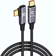 USB C to USB C, iPhone 15 and Newer, Fast Charging, 240W Right Angle, 90 Degree 2M, USBC, PD and QC (Free Adaptor) Type C Cable, MacBook Pro, iPad Pro, Laptop, Pixel, Samsung, Switch
