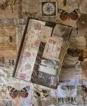 HANDMADE Old Book Art BOTANY FIELD Junk Journal Grimoire Diary Cosplay LARPing