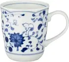Snoopy Ai Karakusa Indigo Arabesque Mug Cup 280ml 630133 MADE IN JAPAN