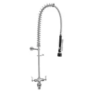 3Monkeez Stainless Steel Dual Hob Mount Pre Rinse Unit - Black Variable Trigger - Taps and Rinse Jets (T-3M53007) - T-3M53007
