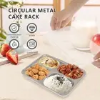 3Pcs Stainless Steel Divided Plates with Lids 4 Compartment Stainless DeSqj