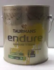 TAUBMANS 2 LITRE ENDURE INTERIOR WASHABLE GLOSS BLACK colour paint