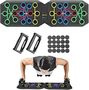 Foldable Pushup Board | Foldable Abdominal Training Pushup Board - Foldable Design Muscle Exercise Equipment for Training Chest, Arms, Triceps, Back
