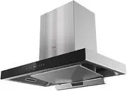 Midea High Temperature Cleaning Canopy Range Hood, 90 cm Length, Black