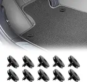 10PCS Car Floor Mat Clips, Rotating Lock Clips, Floor Mat Holder Clips, Car Carpet Clips Holder Clamps, Car Foot Rest Clips, Floor Mat Securing Set Suitable for Car Truck SUV RV Van