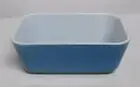 Vintage Pyrex Ovenware Blue Glass 0502 3 x 4 x 6.5" Dish ½ Pint Small Loaf