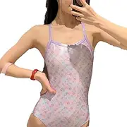 [WWPriseup] One Piece Swim Suits for Women, Sexy Bikini Body Suits, for Swimming Hot Spring Beach Party(C,XX-Large)