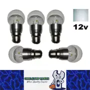 5pcs B22 LED Light Bulb 12V 3W Globe Lights RV/Boat/Solar Cool White 270 Lumens